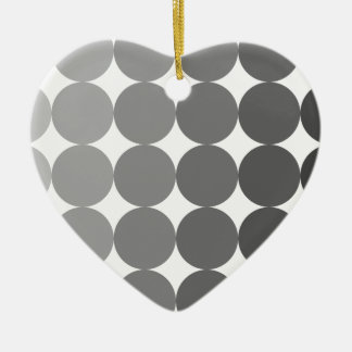 50 Shades of Grey Circles Ceramic Ornament