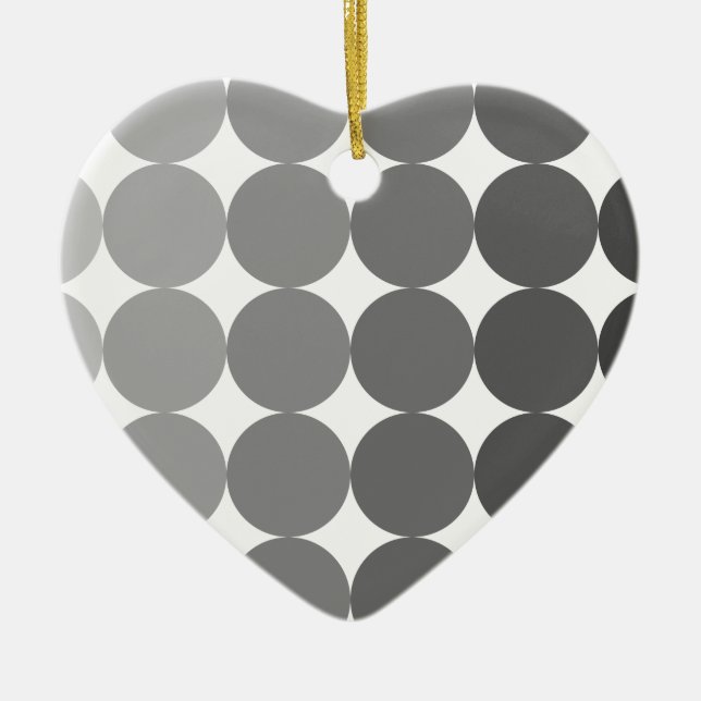 50 Shades of Grey Circles Ceramic Ornament (Front)