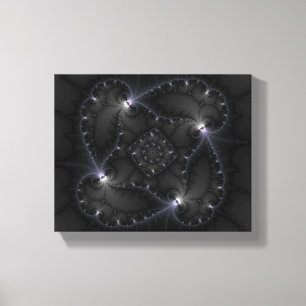 50 Shades Of Grey - Fractal Art Canvas Print