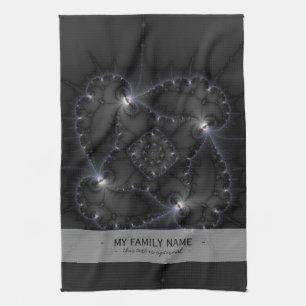 50 Shades Of Grey - Fractal Art Kitchen Towel