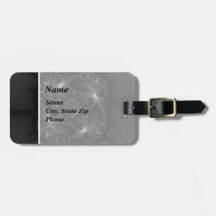 50 Shades Of Grey - Fractal Art Luggage Tag