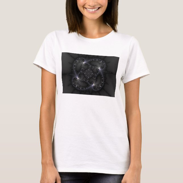 50 Shades Of Grey - Fractal Art T-Shirt (Front)