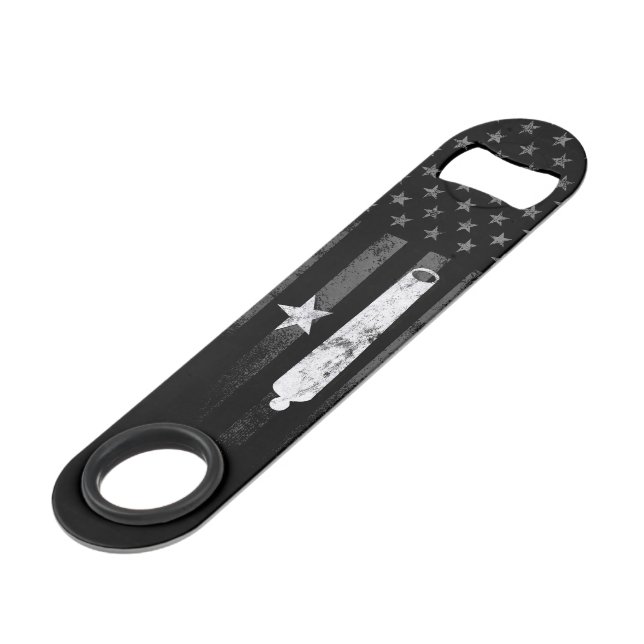 50 State and Betsy Ross American Flag and Cannon Bar Key (Front Angled)