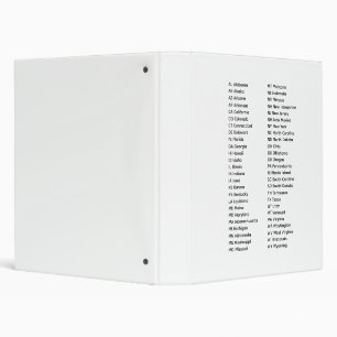 50 States Abbreviations – White Binder