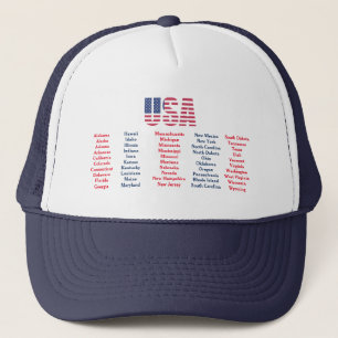 “50 States”  Trucker Hat