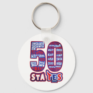 50 STATES USA KEYCHAIN
