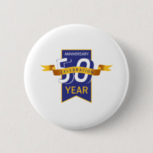 50 th anniversary 2 inch round button