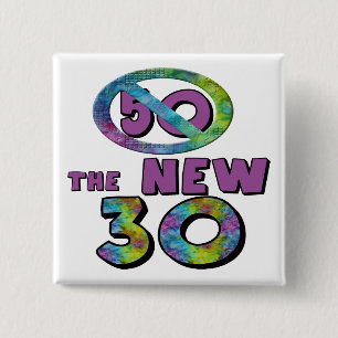 50 The New 30 50th Birthday Gifts 2 Inch Square Button