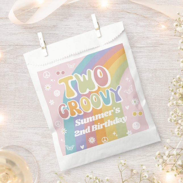 50 Two Groovy Favour Bags | Groovy Birthday (Clipped)