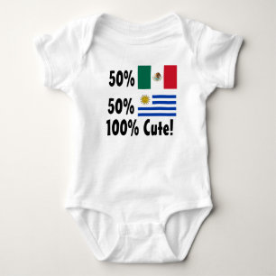 50% Uruguayan 50% Mexican 100% Cute Baby Bodysuit