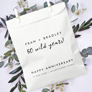 50 Wild Years 50th Anniversary Wildflower Seeds Favour Bag