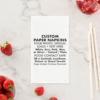 50 x Custom 3-ply BBQ Paper Guest Towels Napkin