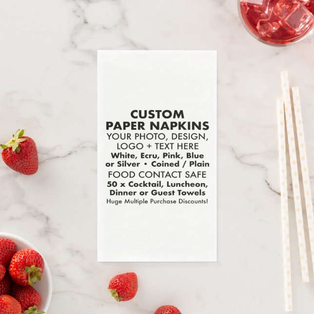 50 x Custom 3-ply BBQ Paper Guest Towels Napkin (Insitu)