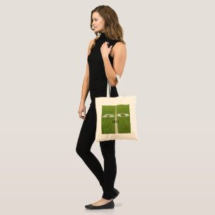 50 Yard Line Green Field Football Game Day Tote Bag