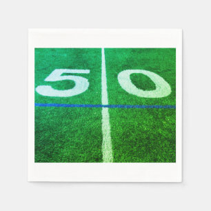 50 yard line photograph football field napkin