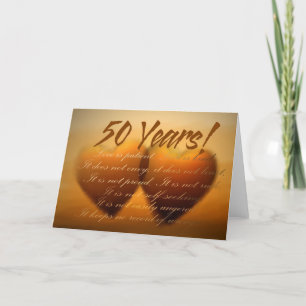 50 Year Anniversary Heart Card