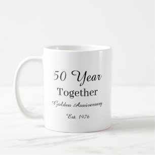 50 Year Anniversary Mug Golden Wedding Anniversary