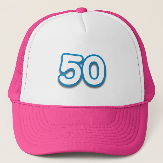 50 Year Birthday or Anniversary - Add Text Trucker Hat (Front)