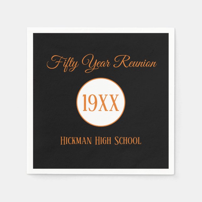 50 year Class Reunion napkins (Front)