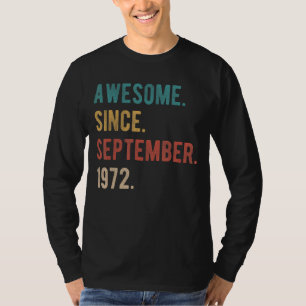 50 Year Old 50th Birthday Bday Awesome Since Septe T-Shirt