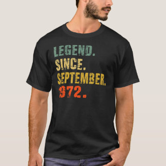 50 Year Old 50th Birthday  Legend Since September  T-Shirt