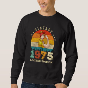 50 Year Old Bday 1975 Vintage 50th Birthday Women Sweatshirt