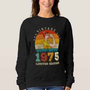 50 Year Old Bday 1975 Vintage 50th Birthday Women Sweatshirt