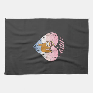 50 Year Old Cute Sloth Birthday Girl 50th B-day T- Kitchen Towel
