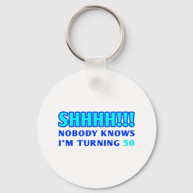 50 Year Old Gag Gift Keychain (Front)