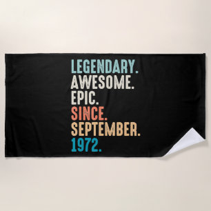 50 Year Old Lengendary Awesome Epic Since Beach Towel