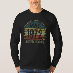 50 Year Old May 1972 50th Birthday T-Shirt