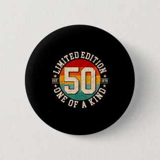 50 year old vintage 1976 limited edition 50th 2 inch round button