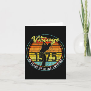 50 Year Old Vintage Golf Golfer 1975 50th Birthday Card