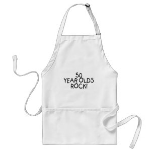 50 Year Olds Rock Standard Apron