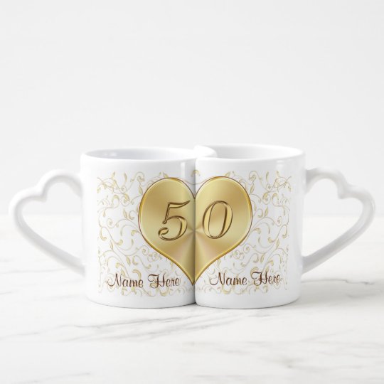 50 Year Wedding Anniversary Gifts, Heart Mugs Zazzle.ca 50 Year Wedding Anniversary Gifts, Heart Mugs Zazzle.ca