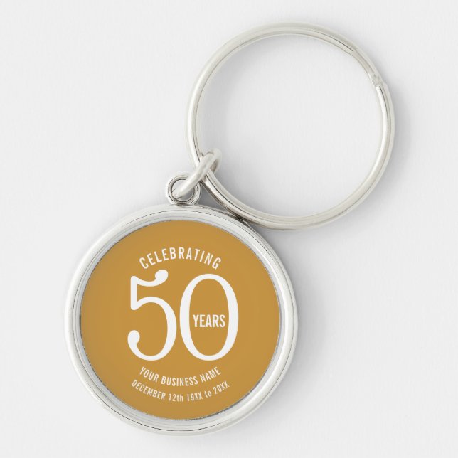 50 years corporate anniversary event favour gift keychain (Front)