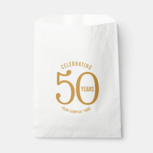 50 years corporate anniversary party golden favour bag