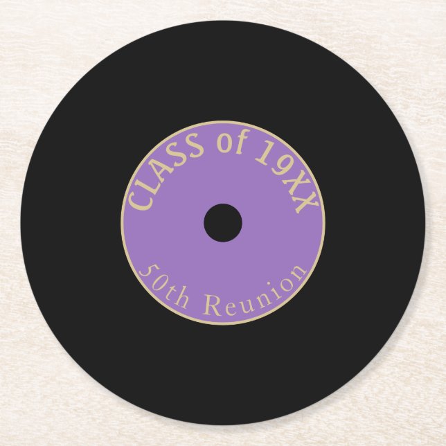 50 years! Customizable, Class reunion coasters (Front)