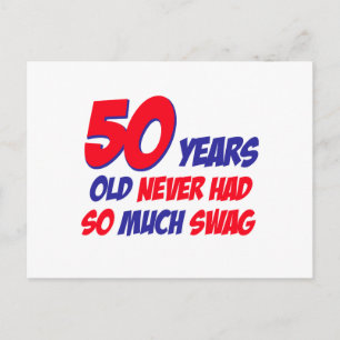 50 years design postcard