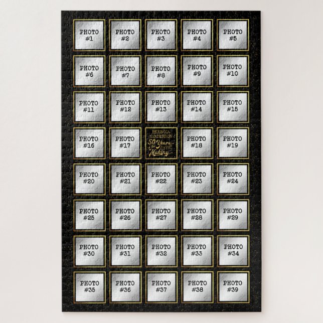 50 Years in the Making, Birthday 39 Photo Collage Jigsaw Puzzle (Vertical)