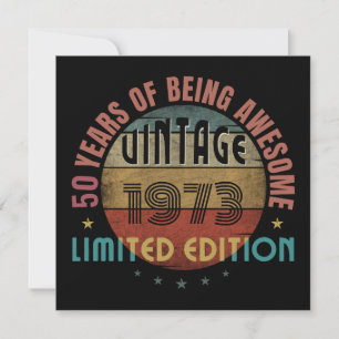 50 years of being awesome vintage 1973 custom  holiday card