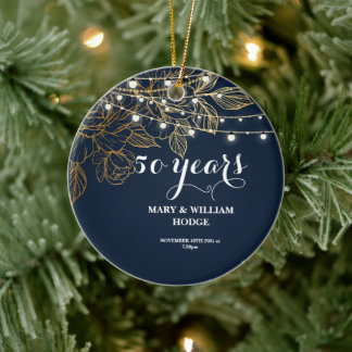 "50 Years of Forever: An Anniversary to Remember"  Ceramic Ornament