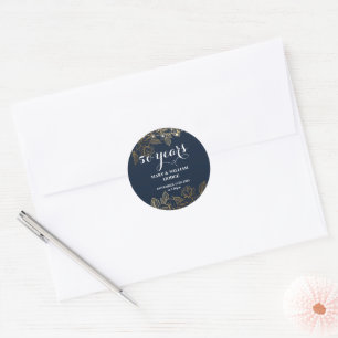 "50 Years of Forever: An Anniversary to Remember" Classic Round Sticker