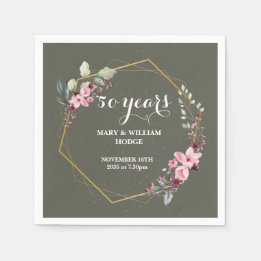 "50 Years of Forever: An Anniversary to Remember" Napkin