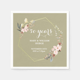 "50 Years of Forever: An Anniversary to Remember" Napkin