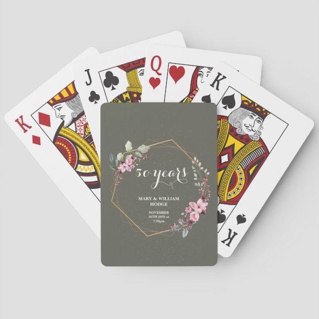 "50 Years of Forever: An Anniversary to Remember" Playing Cards (Back)