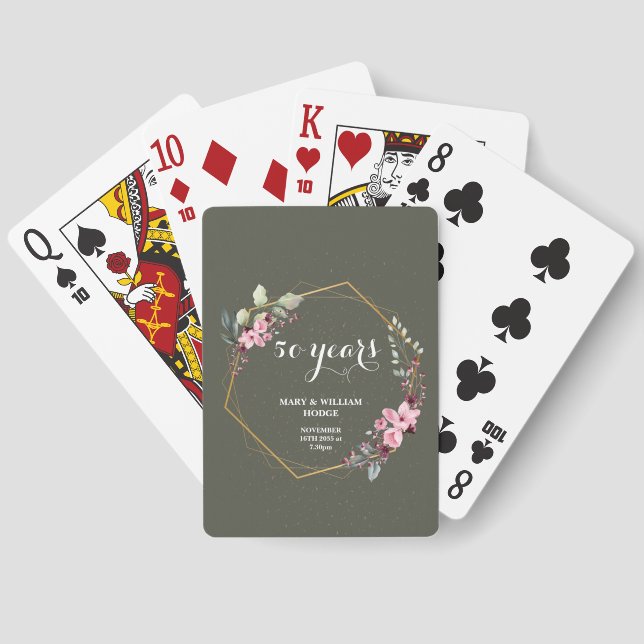"50 Years of Forever: An Anniversary to Remember" Playing Cards (Back)