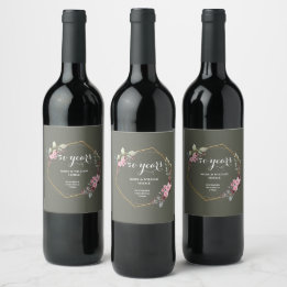 50 Years of Forever: An Anniversary to Remember" Wine Label