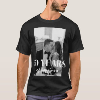 50 Years Of Happiness Elegant Wedding Anniversary T-Shirt