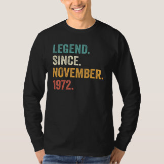 50 Years Old 50th Bday Men Legend Since November T-Shirt